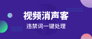 视频消声客-短视频违禁词检测过滤一键处理静音屏蔽-卖家参谋